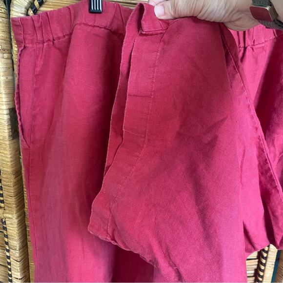 J. Jill love linen 100% linen plus size Women's Red Capri pant 2X comfortable - Picture 7 of 10